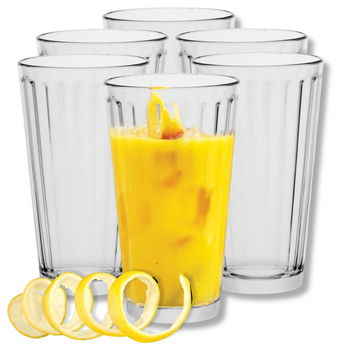 SZKLANKA 6 SZT 360ML BASIC PRĄŻEK