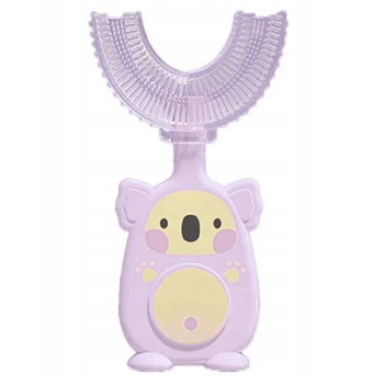 STOJĄCA SZCZOTECZKA DO ZĘBÓW SILIKONOWA FIOLETOWA