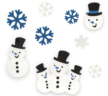 OZDOBY ŚWIĄTECZNE NA OKNO BAŁWANKI XST510-17