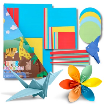 Papier do origami mix kształtów 140 szt.