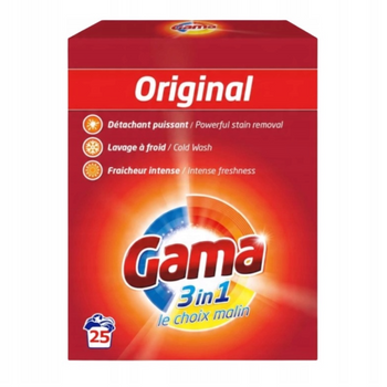 GAMA LESSIVE POUDRE 1.625KG 3EN1 - ORIGINAL - 25 LAVAGES