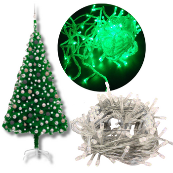 20 LED LAMPKI ŚWIĄTECZNE 1,5M ZIELONY SZNUR