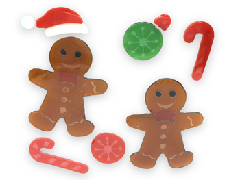 OZDOBY ŚWIĄTECZNE NA OKNO CIASTECZKA XST510-10