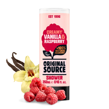 ORIGINAL SOURCE 250ML SHOWER GEL VANILLA MILK & RASPBERRY