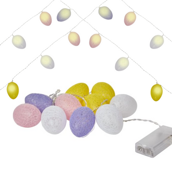 OŚWIETLENIE DEKORACJA SZNUR JAJEK 10LED KOLOROWE