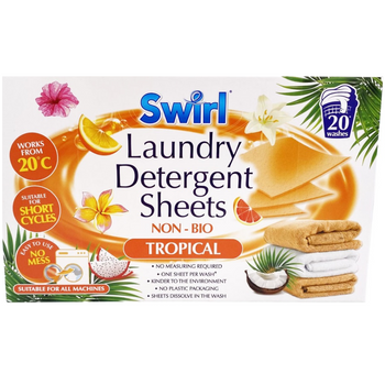 CHUSTERCZKI ZAPACHOWE SWIRL LAUNDRY DET SHEETS TROPICAL 20PK