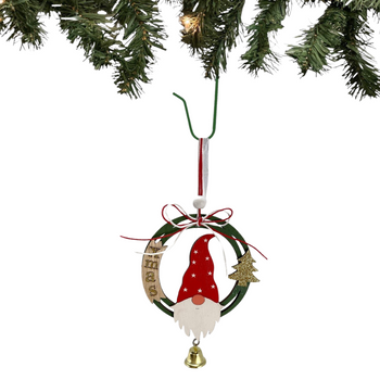 ZAWIESZKA DREWNIANA OKRĄGŁA NATURALNA SKRZAT XMAS Z DZWONECZKIEM