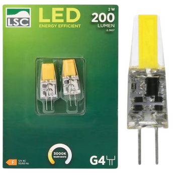 ŻARÓWKA LED KAPSUŁKA 2W 200LUMEN G4 2SZT.
