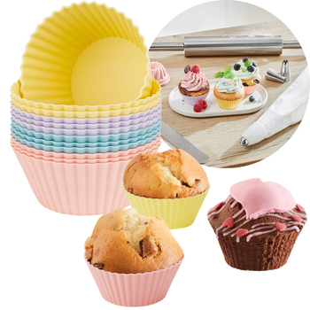 ERNESTO SILIKONOWE FOREMKI DO PIECZENIA MUFFINEK 12SZT.