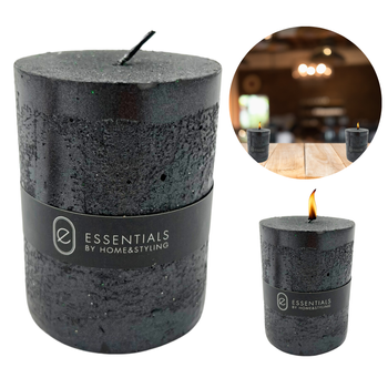 MAŁA ŚWIECZKA CIEMNY SZARY OZDOBNA ŚREDNICA 5,5CM