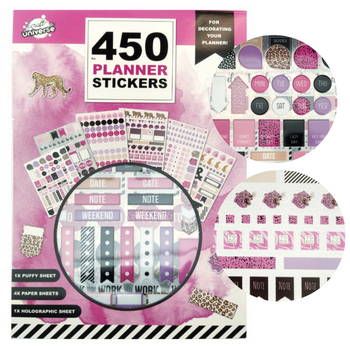 NAKLEJKI 450 EL RÓŻOWE