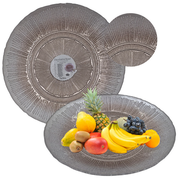 TALERZ DEKORACYJNY MISA SREBRNA 33CM