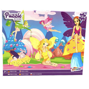 PUZZLE LATAJĄCE ELFY 46 X 32 CM GRAFIX 35 EL