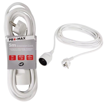 PRZEDŁUŻACZ BIAŁY 5M PRO MAX 1 GNIAZDO