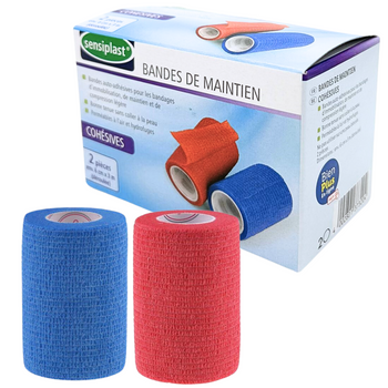 SENSIPLAST BANDAŻ MONTUJĄCY CZERWONY I NIEBIESKI
