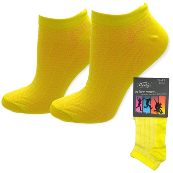 STOPKI DAMSKIE SPORTOWE ODDYCHAJĄCE 39-41 ŻÓŁTE DERBY