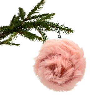ZAWIESZKA CHOINKOWA BOMBKA FUTRZASTA RÓŻOWA