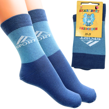 SKARPETKI DZIECIĘCE 20-21 BŁĘKITNO-JEANSOWE SPORT DEPOL