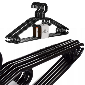 LIVARNO ZESTAW PLASTIKOWYCH WIESZAKÓW 10 SZTUK CZARNE