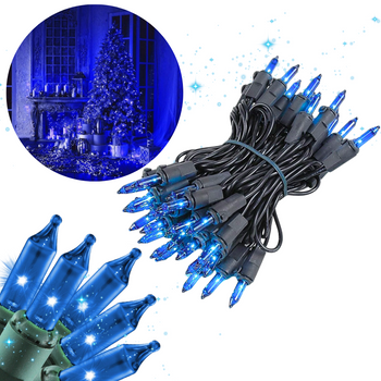 LAMPKI CHOINKOWE 40 NIEBIESKIE LUNA ART