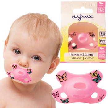 DIFRAX SMOCZEK NEWBORN RÓŻOWY MOTYLE
