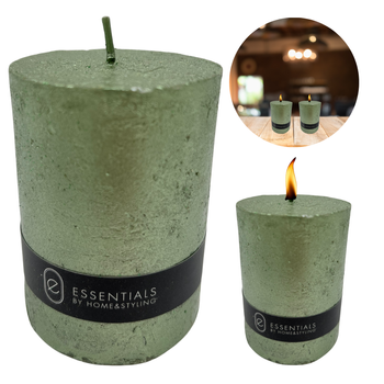 MAŁA ŚWIECZKA ZIELONA OZDOBNA ŚREDNICA 5,5CM