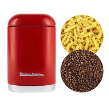 KUCHENNY POJEMNIK RETRO CZERWONY VINTAGE CUISINE