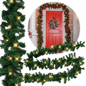 GIRLANDA ŚWIĄTECZNA 5M + LAMPECZKI LED BATERYJNE