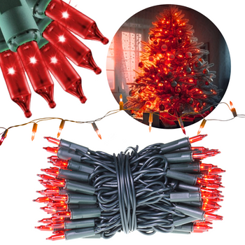 LAMPKI CHOINKOWE 100  CZERWONE