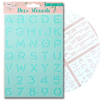 ZESTAW WZORNIK DECO LITERY