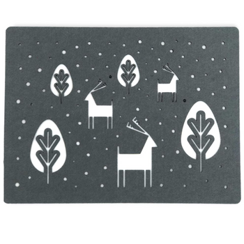 PODKŁADKA ŚWIĄTECZNA SZARA 2SZT. XFM534-29