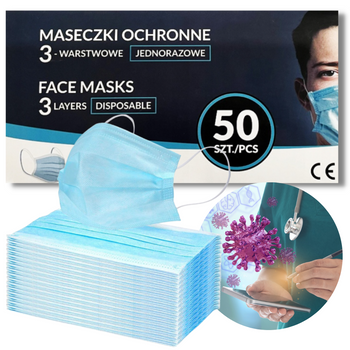 MASECZKI OCHRONNE 50SZT JEDNORAZOWE