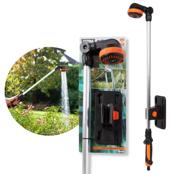 2W1 PRYSZNIC ZRASZACZ OGRODOWY CZARNO POMARAŃCZOWY