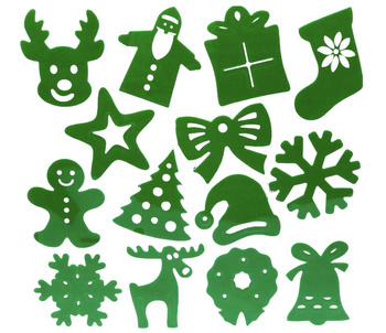 OZDOBY ŚWIĄTECZNE NA OKNO ZIELONE XST510-15