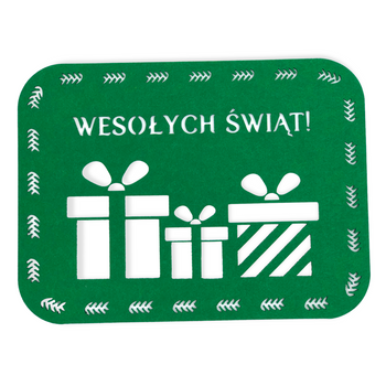 PDOKŁADKA ŚWIĄTECZNA ZIELONA XFM534-24
