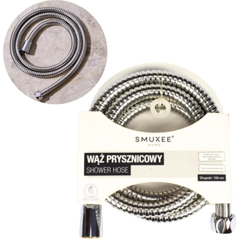 WĄŻ PRYSZNICOWY SREBRNY SMUKEE 150CM