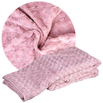 NARZUTA NA ŁÓŻKO 220x200cm SMUKEE FUTRZASTA RÓŻOWA