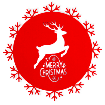 PODKŁADKA ŚWIĄTECZNA 2SZT CZERWONA XFM534-18