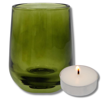 ŚWIECZNIK SZKLANY ZIELONY