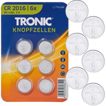 TRONIC BATERIA LITOWA 6SZT. CR2016