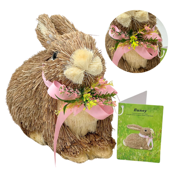 ZAJĄCZEK WIELKANOCNY SŁOMIANY SIEDZĄCY