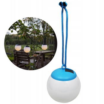 LAMPA SOLARNA WISZĄCA KULA NIEBIESKA