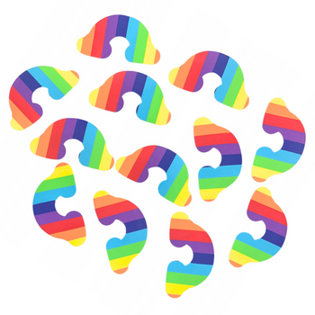 NAKLEJKI PIANKOWE KOLOROWA TĘCZA