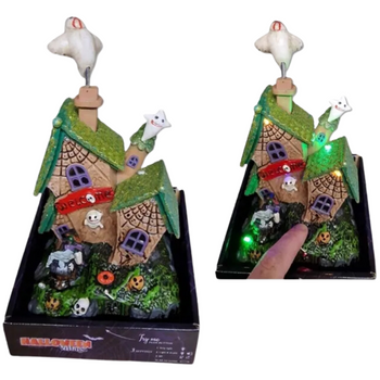 DOMEK GRAJĄCY HALOWEEN ZIELONY DACH