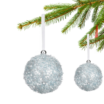 BOMBKA CEKINOWA BŁĘKITNA 8CM