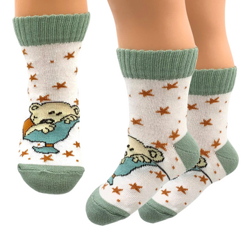 SKARPETKI DZIECIĘCE Z MISIEM I GWIAZDKAMI DEPOL 10-12