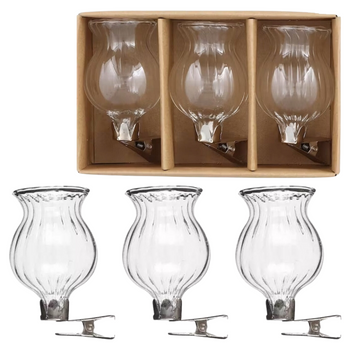 BOMBKI CHOINKOWE SZKLANE Z KLIPSEM