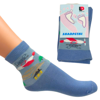 SKARPETKI DZIĘCIĘCE JEANSOWO-SZARE Z MYSZKĄ 15-16 DEPOL