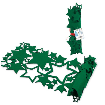 BIEŻNIK ŚWIĄTECZNY ZIELONY 100x30cm XFM534-4