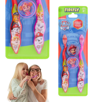 SZCZOTECZKA DO ZĘBÓW PAW PATROL T/B WITH TWIN TRAVEL CAPS
